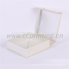 white cardboard foldable magetic box with PVC clear lid